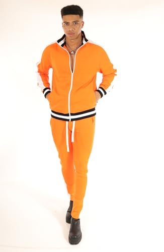 SCREENSHOT Mens Urban Hip Hop Premium Track Jacket - Slim Fit Side Taping Sportswear Urbanwear Streetwear Fashion Top4