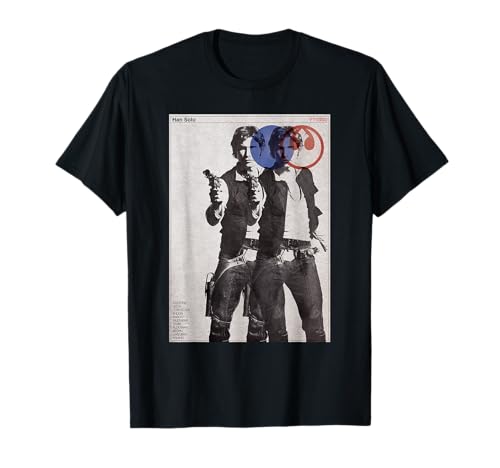 T-shirt Star Wars Han Solo avec double imprimé poster rétro en coton ultra doux