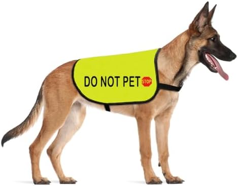 CENWA Nervous Dog Jacket Vest Service Dog Working Dog Anxious Dogs Scared Dogs Slogan Warning Vest (DO NOT PET -M)