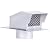 LTSEAME 4 Inch Stainless Steel Roof Vent Cap,Bathroom Exhaust Roof Vent for Dryer,Removable Roof Vent,Galvanized Steel for Ventilation System with Damper, Silver (4 in)