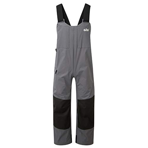 GILL Men's Active Performance Waterproof Fishing Bib Trousers, Steel Grey, Medium
