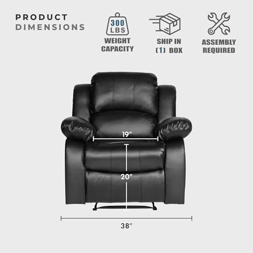 Sillón Plegable Negro de Piel Sintética miniatura 3