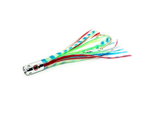 Bimini Lures Jet Head Octopus Skirts Trolling Lure Set! Rigged And Ready To Fish! Mahi Mahi, Tuna, Wahoo Fishing #TOP4