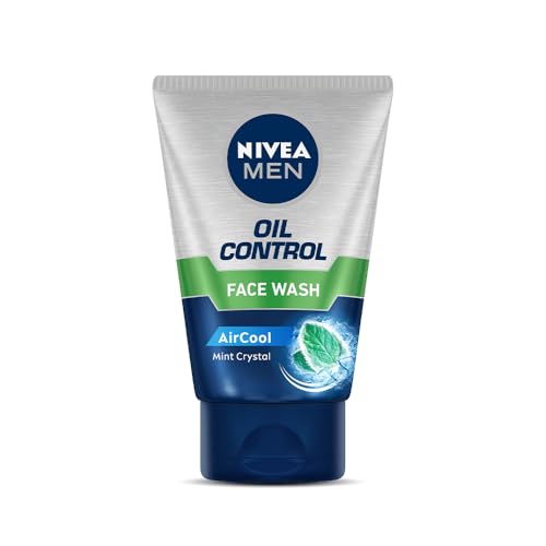 NIVEA MEN Oil Control Face Wash 100 g | With Magnolia Bark Extracts for 12 Hr Oil Control in Summer | 10 X Vitamin C Effect for Radiant Skin | For Oil
