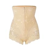 ZONABSQQ Bragas Moldeadoras de Cintura Alta con Cremallera for Mujer, recortador de Barriga, Control del Vientre, Faja Moldeadora, Entrenador de Cintura(Apricot,XXXL)