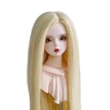 Yutotue 1/6 BJD Doll Long Straight Wig Hair Handmade Accessories BJD Making Wig (Blond)