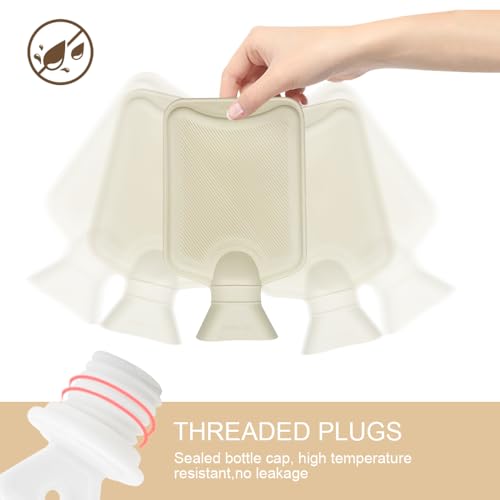 Wärmflasche mit Bezug 1L, Tier Wärmflasche Kinder, Gummi Wärmflaschen mit kuschelig weichem Bezug, Süße Wärmflaschen Bär für Bauch Hand Fuß Körper Warmhalten, Hot Water Bottle Zur Reinigung Abnehmbar