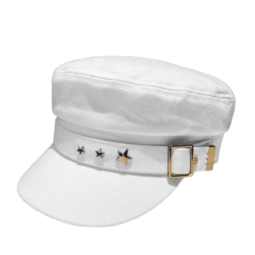 Béret femme étoile blanc, le chapeau de peintre idéal pour offrir