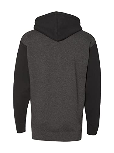 Independent Trading Co. - Heavyweight Hooded Sweatshirt - IND4000-2XL - Charcoal Heather/Black3