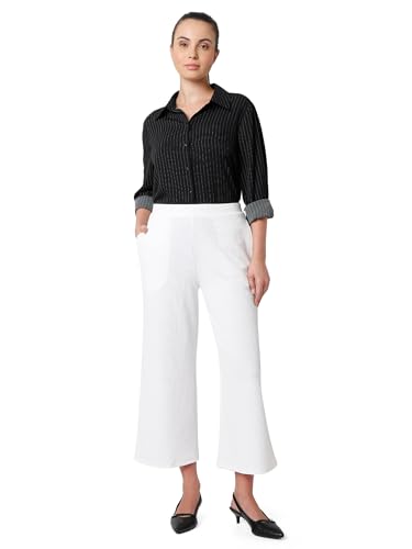 Image of Smarty Pants Women's Cotton Rib Pleated Trouser.