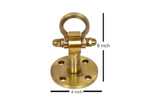 Image of Ceiling Hooks for Hanging Zula for Home Punching Bag Hanger with Anchor Bolt Fasteners Suitbale for Hammock Swing (Golden Kada 1Pc, 6 Inch-Golden-1Pc) Weight Capacity 1000 Kg
