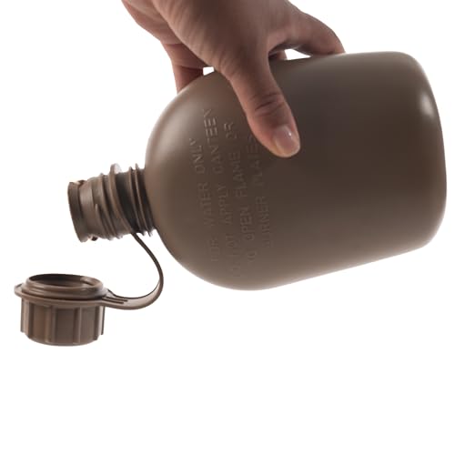 Rothco Cantimplora Plástica de 3 Piezas de 1 Cuarto - Botella Ligera para Camping y Supervivencia al Aire Libre, Marrón Coyote miniatura 5