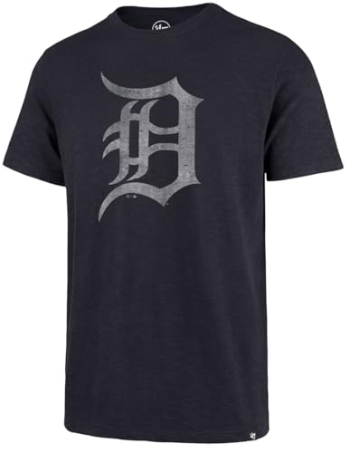 Image of 47 Brand MLB Men's Team Color Distressed Imprint Primary Logo Short Sleeve Baseball T-Shirt