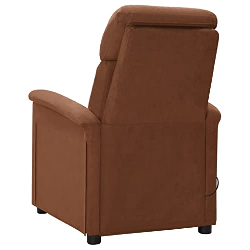 KOIECETA Massagesessel mit Heizfunktion TV Sessel Fernsehsessel Relaxsessel Ruhesessel Polstersessel Liegesessel Lounge Wildleder-Optik (Braun) – Bild 6