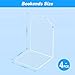 4 Pcs Acrylic Bookends, Clear Book Ends for Heavy Books, Bookend Holders for Shelves, Arch Book Stopper to Hold Books, Decorative Bookends for School, Library, Home, Office