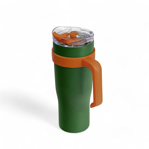 Image of The Memory Company Officially Licensed 46oz Team Color Slim Tumbler with Straw and Handle, Miami Dolphins