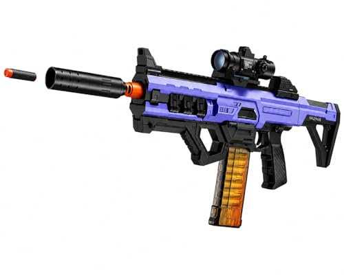 Image of Scar-L Gun Toy for Kids, Automatic Blazestrom Soft Bullet Machine Gun for Boys, Realistic Shooting Playing Gun with Foam Bullet, Scope & Magazine Guns for Adults