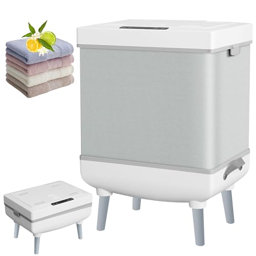 Towels Warmer for Bathroom, Foldable Hot Tub Large Towel Warmer Bucket with 2-in-1 Heating and...