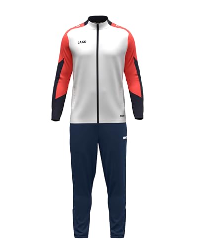 JAKO Damen Polyesteranzug Dynamic, weiß/coral/marine, M – Ansicht 1