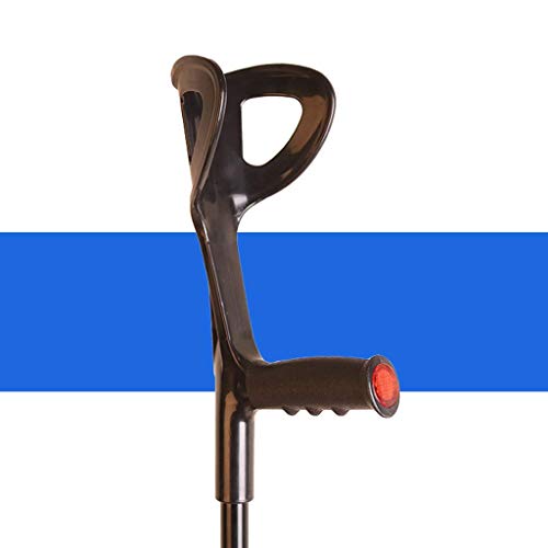 Kule łokciowe i przedramienne, ultralekkie aluminiowe, z regulacją wysokości (74-110) cm, z wygodnym uchwytem, ​​czarne, 2 szt. (Kolor: czarny, 1 szt.) (czarny, 1 szt.) innovate