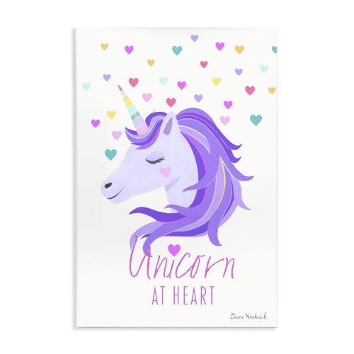 Unicorn at Heart Pastel, 10 x 15 Inch Mounted Print on Wall Plaque