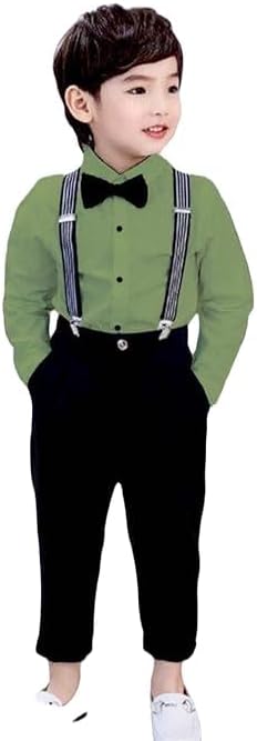 SRJMH Clothing Set For Kids Baby Boy Cotton Shirt With Dungaree Romper For Boys