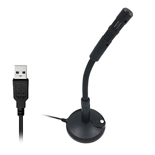 ESTIQ Computer Microphone, USB Computer Microphone, Plug-and-Play Desktop omnidirectional Condenser PC Laptop Microphone, Compatible with Windows/Mac, Very Suitable for YouTube, Skype, Podcast, Game