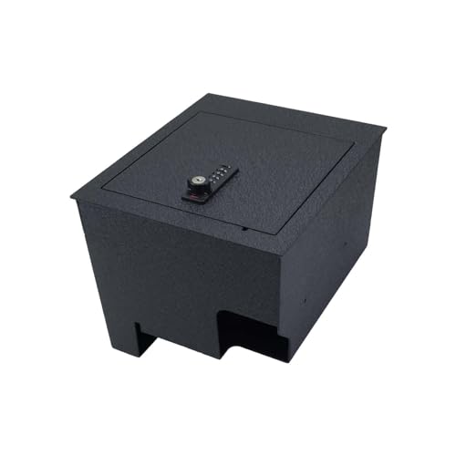Center Console Gun Safe Vault - Console Armrest Lockbox Compatible with Nissan Titan Accessories 2016-2025, Anti-Theft Security Console Box with 4-Digit Lock with Code Retrieval Key