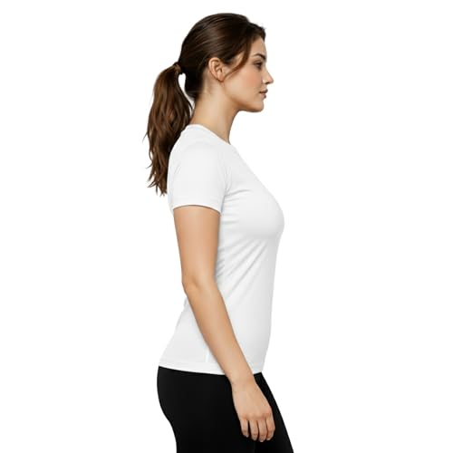 Image of NINQ Women's Athletic Compression Wear - Full Sleeve Workout & Training T-Shirt Designed for Gym, Running, Yoga, and Sports. Breathable, Stretchable