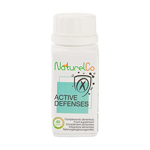 Active Defenses. Complemento Alimenticio Natural con Vitamina C, D3, Reishi, Zinc y Equinácea. 60 Cápsulas Vegetales. Mantiene y Refuerza las Defensas, Sistema Inmunológico. Naturelco Cover