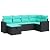 YLIEHS Enhance Outdoor Comfort with 6-Piece Patio Set, Cushions Included, Water-Resistant Storage, Black Rattan