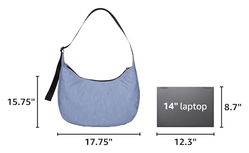 Image of Medium Nylon Crossbody Crescent Bag: Slouchy Style Shoulder Casual with Adjustable Strap