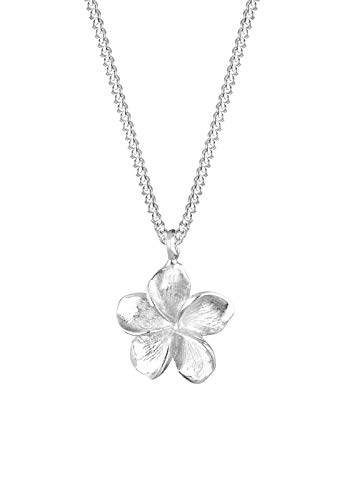 Pendentif fleur de frangipanier en argent 925 idéal pour vos tenues d'été