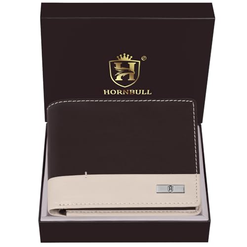 Image of HORNBULL Nikolas Brown Leather Wallet for Men | Genuine Leather Wallet with RFID Blocking | Purse for Men