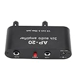 GOWENIC Dual Channel Sound Amplifier, 1/4 Inch 6.35mm Sound Preamplifier with Balanced Inputs Independent Adjustment Compatible with Sound Instruments, Amplifiers, Microphones