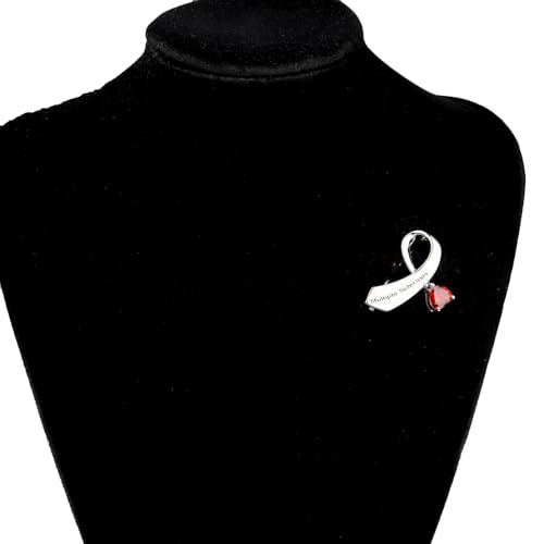 Broche sclérose en plaques avec ruban orange CENWA pour sensibilisation