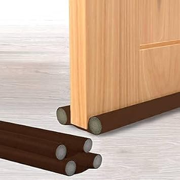 FLESH MART PVC Sound-Proof Reduce Noise Energy Saving Weather Stripping Under Door Twin Draft Stopper (36 inch Brown)