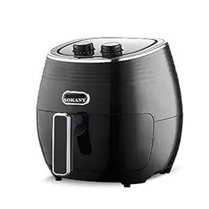 Moradiya Fresh Air Fryer Oven, 4.0 L / 1500W Oven with Touch Control Panel, 6 Cooking Presets Timer Selection and Fully Adjustable Temperature Control with (Black)