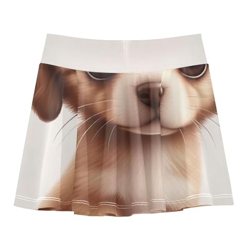 Joisal Girls Skorts Athletic Shorts Tennis Skirts Toddler Navy Pleated Cute Brown Puppy Dog 3t2