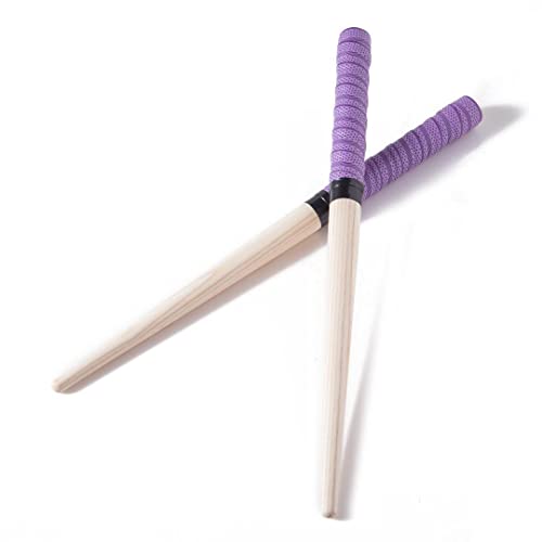 逆鱗マイバチ 先丸テーパー アオダモ 木製バット素材 硬材 個性ある木目 350ミリ−20ミリ アーケードで大活躍! (グレープパープル)