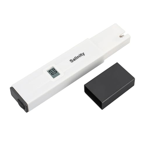 SENECESLI Digitaler Salzgehaltstester für Salzwasser, Salzgehaltmesser für Aquarien, 0–19,9‰ Salzgehaltstester für Meerwasser, Aquarien, Hydrokultur