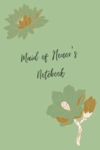 Maid of Honor Notebook