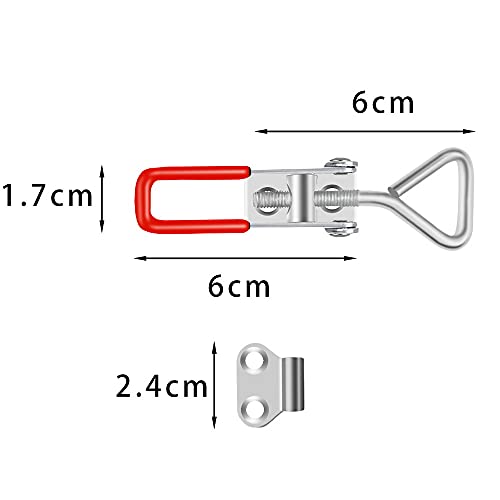 4 Stück Spannverschluss, Hebel Verschluss Hebel Kistenverschluss Eckbefestigung Sicherheitsschnalle Türriegel für Kisten Schrank Schublade Tür Fenster 100 kg