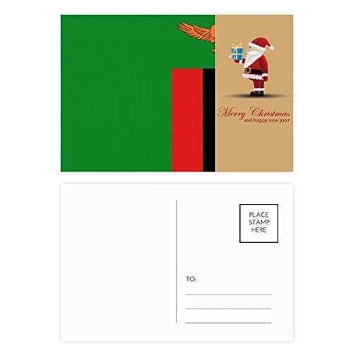 Cartes postales drapeau Zambie lot de 20 pour écrire sans bavure au verso