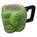 Imagen de taza de cerámica Hulk Marvel Avengers 3D modelo mug 430ml personaje tridimensional tazón de desayuno para niños coleccionable