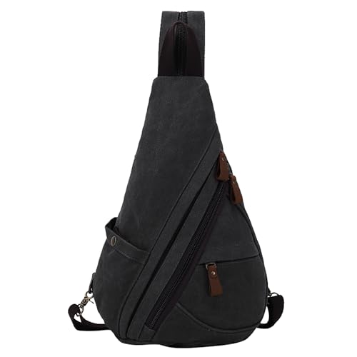 Mochila cruzada para hombre y mujer en color negro con diseño de talla única