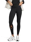 ODODOS Women's Thermal Bonded Fleece Lined 7/8 Leggings - Thick Warm Winter Running Tights 25" High Waisted Yoga Pants with Back Pocket, Black, X-Large