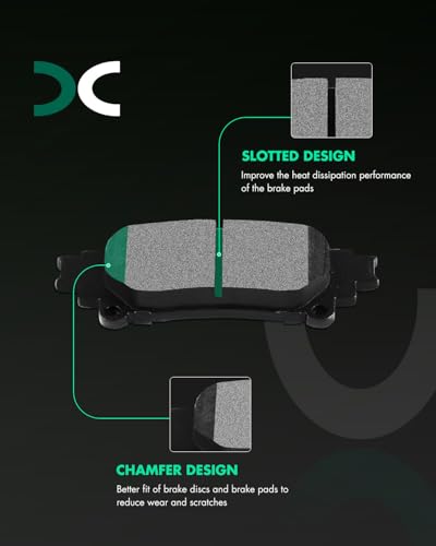Image of SCITOO D1391 Rear Ceramic Brake Pads Sets Fit For Lexus GS200t / GS300 / GS350 / IS200t / IS250 / IS300 / IS350 / RC200t / RC300 / RC350 / RX350,For Toyota Highlander,For Toyota Sienna | For Lexus 2010-2020,For Toyota 2011-2020