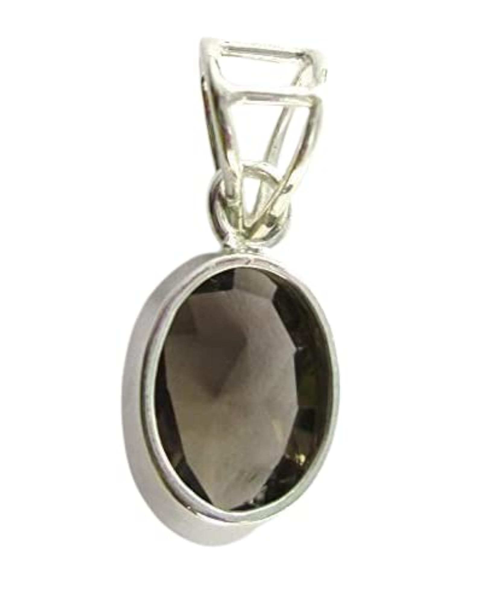 2ct Smoky Topaz 925 Solid Sterling Silver Pendant