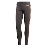 mallas adidas 3 bandas niña Cintura elástica adidas Essentials 3 Bandas Tight Mallas, Mujer, Gris (Dark Grey Heather/Semi Coral), XS